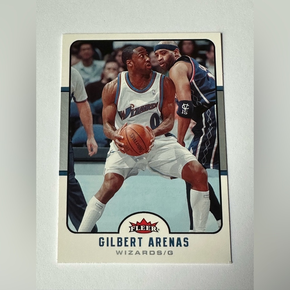 Fleer Gilbert Arenas Basketball Trading Card - White & Blue